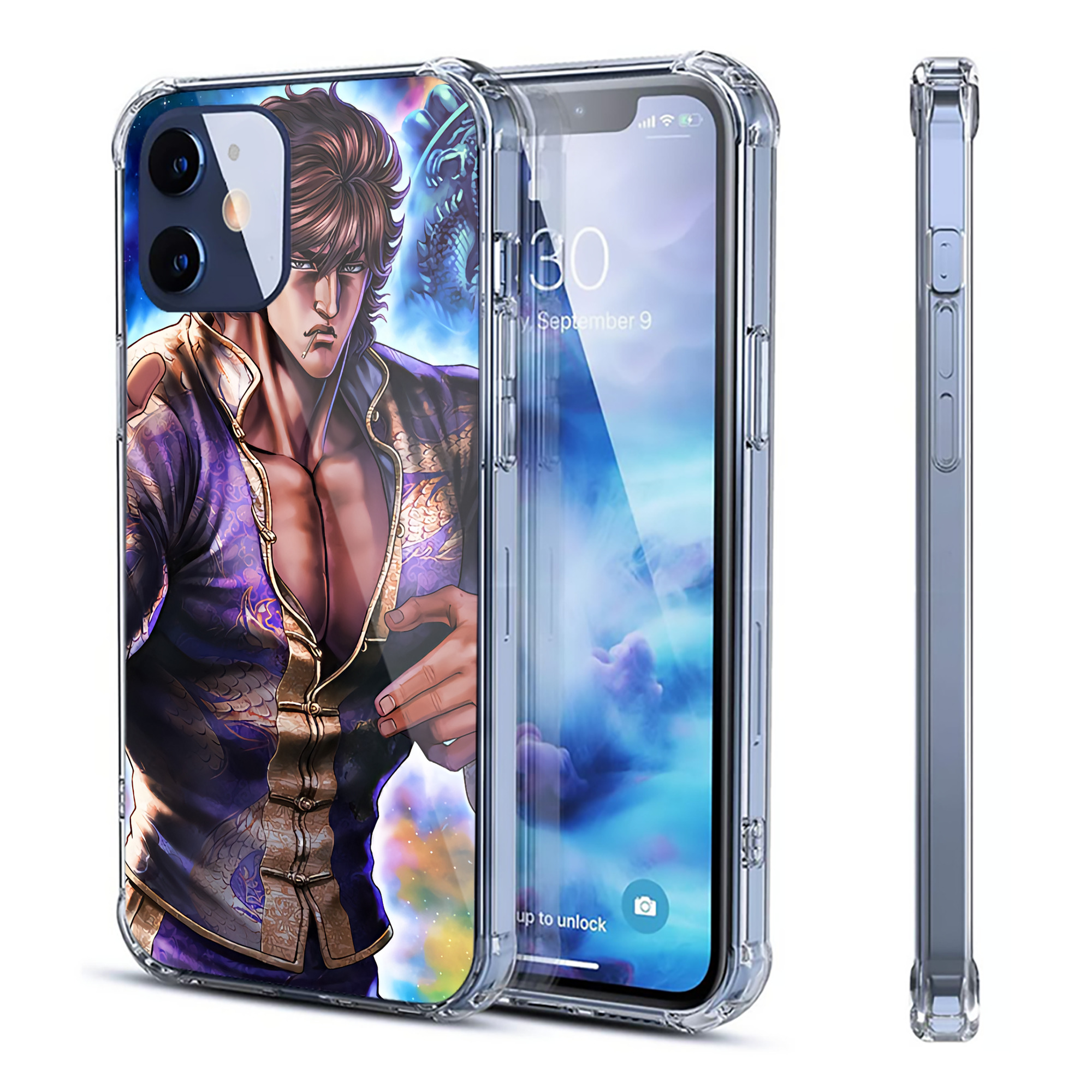 （画像用） 北斗の拳 Fist of the North Star 【iPhone 12シリーズ対応】透明スマホケース（クリアソフトケース）